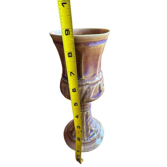 Studio Pottery set of 2 pink purple decorative chalices - Picture 3 of 7